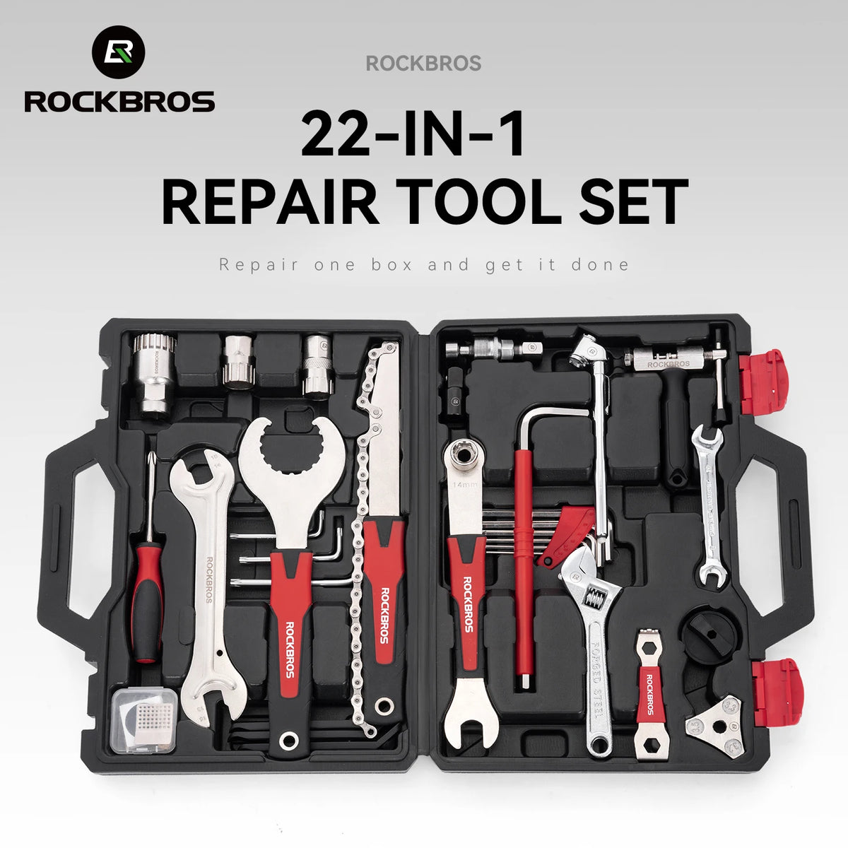 Rockbros 22 In 1 Multifunctional Bicycle Repair Tools Kit