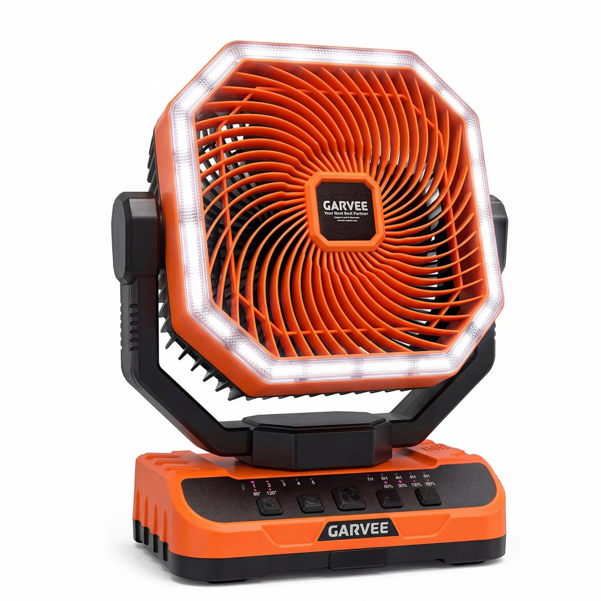 HiMISS 40000mAh Portable Camping Fan With 5 Speeds Remote Light