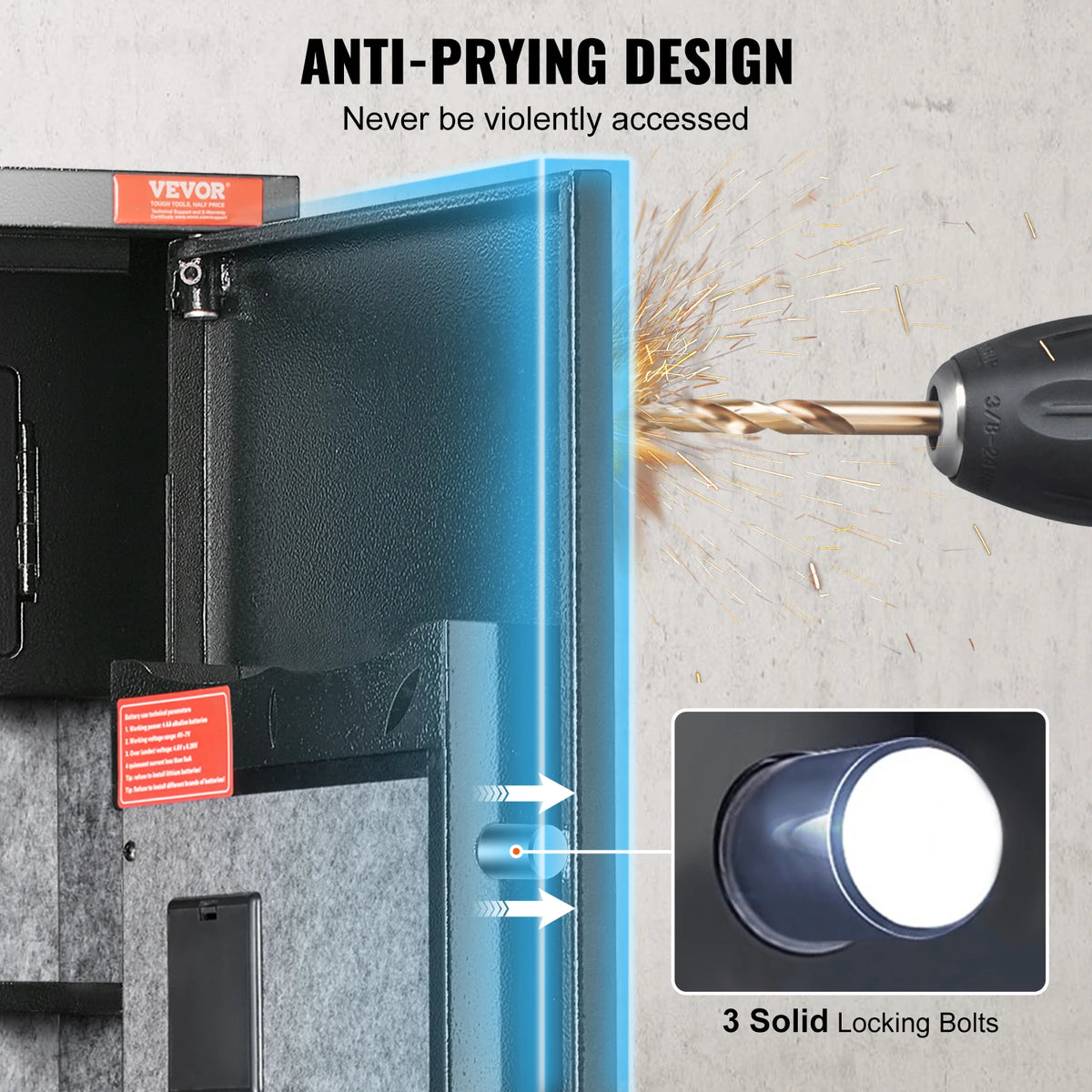 SucceBuy Digital Keypad Gun Safe Cabinet For Long Guns And Pistols