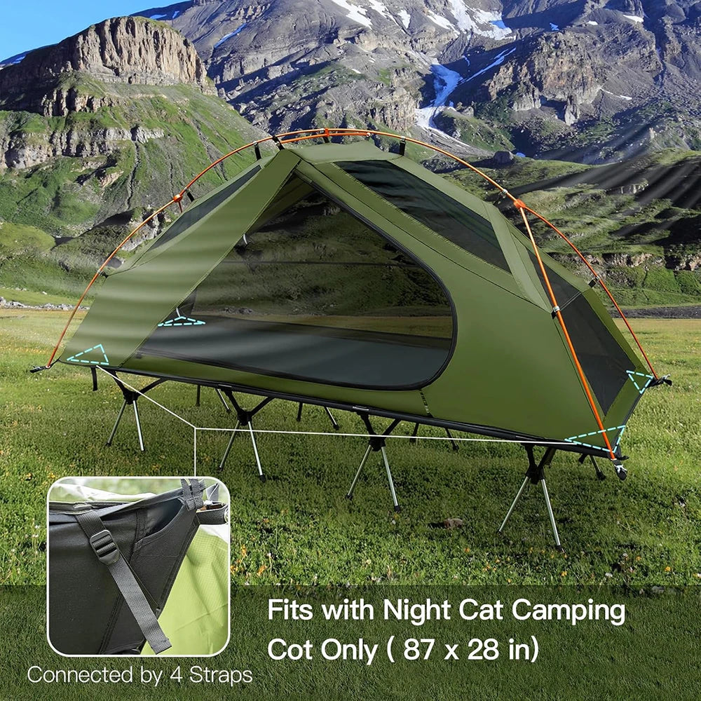 Night Cat Elevated Camping Cot Tent Heavy Duty Off Ground