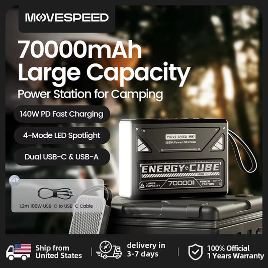 Camping Lantern 70000mAh Rechargeable LED Emergency Light Outdoor Power Outage