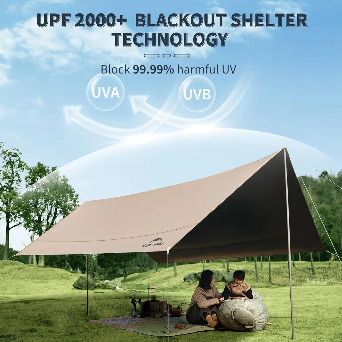 Naturehike Waterproof Sun Shelter Canopy For Family Outdoor Beach Tent