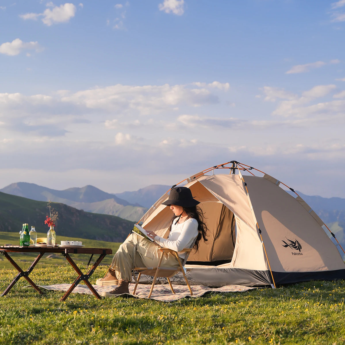 Pakicetus Instant Golden Tent Sun And Rain Shelter For Beach And Camping