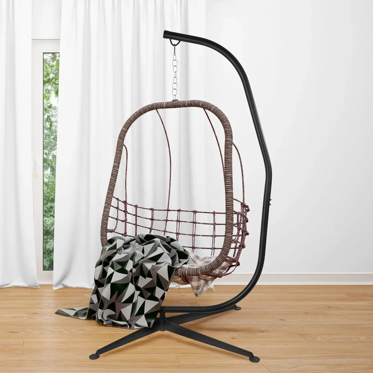 Homfa 330 Lb Heavy Duty Metal C Stands Hanging Chair