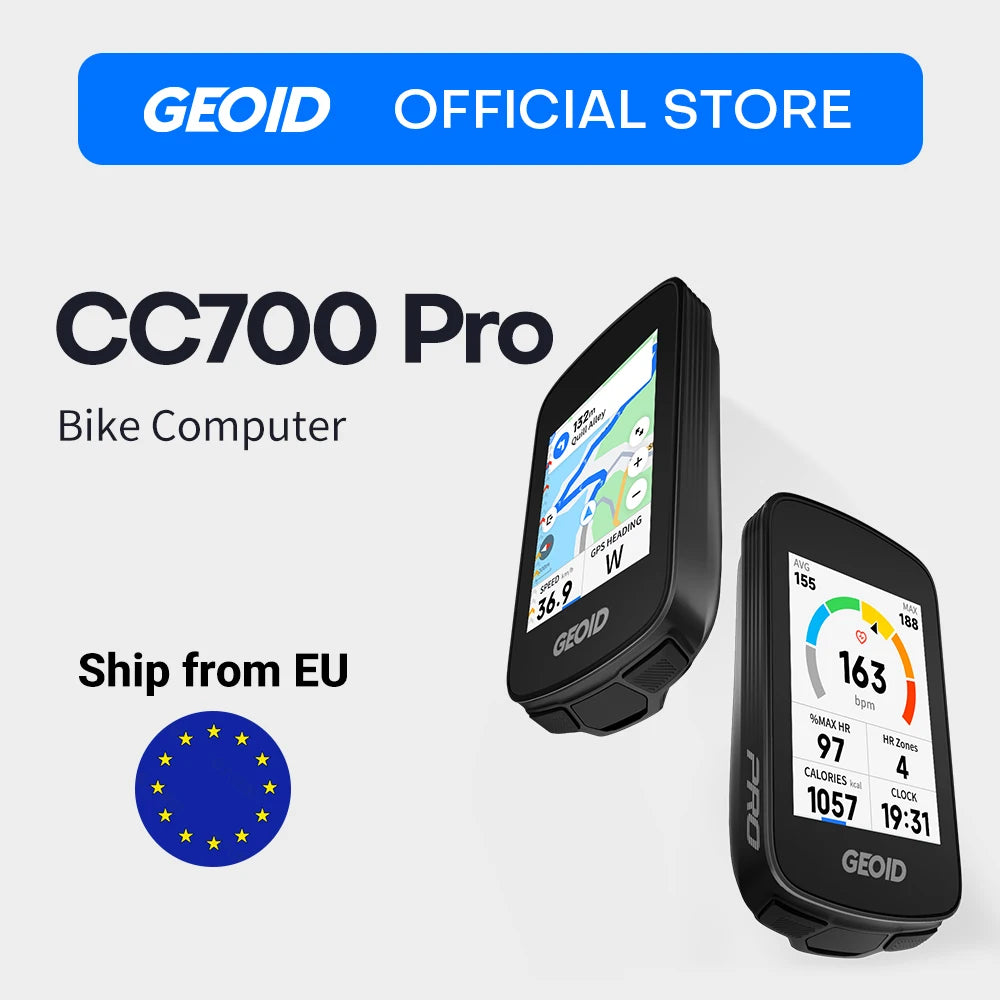 GEOID Wireless Bike Computer With Touchscreen And Map Navigation