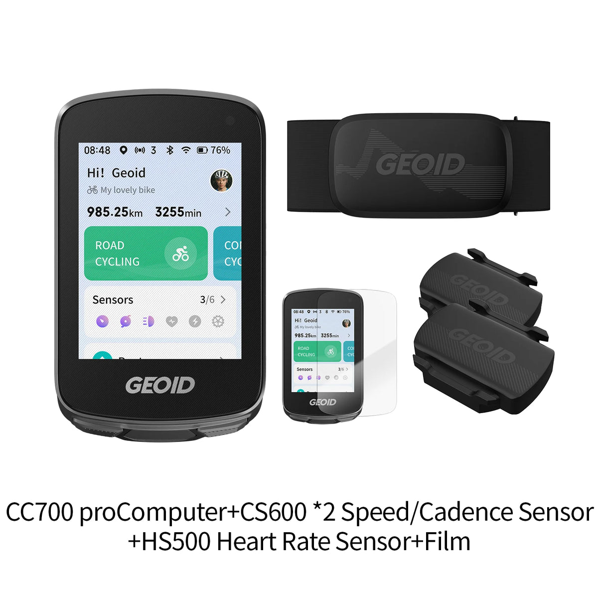 GEOID Wireless Bike Computer With Touchscreen And Map Navigation