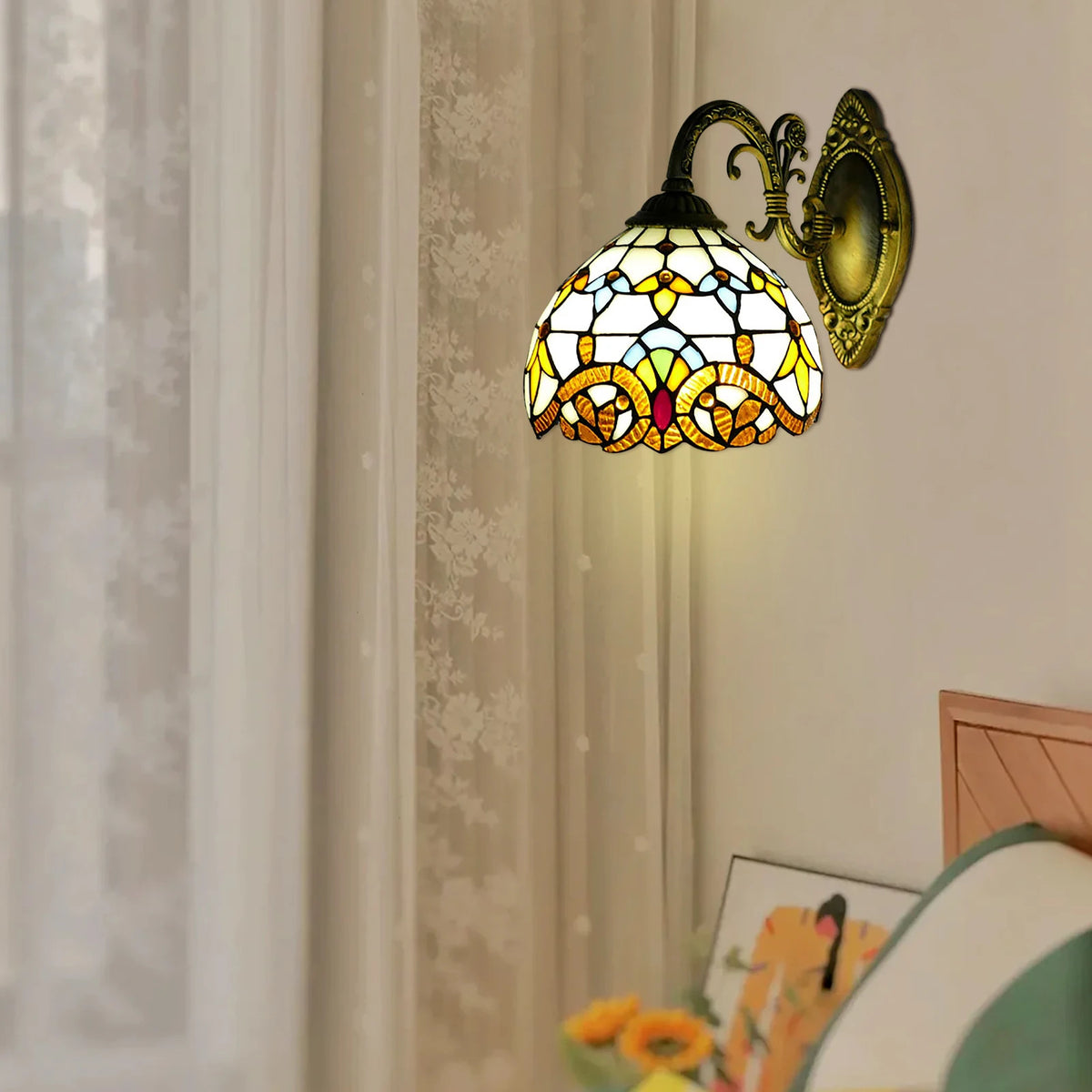 Vintage Retro Dome Wall Lamp Indoor Handmade Wall Light For Living Room