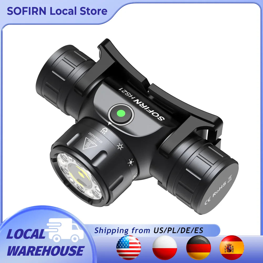 Sofirn HS21 2000lm USB C Rechargeable Headlamp With Infrared Switch