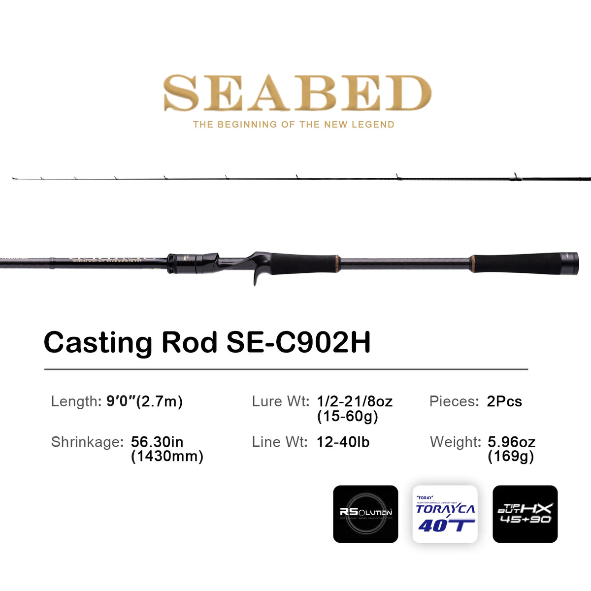 Pure-Lure Seabed Spinning Rod For Sea Bass High Carbon