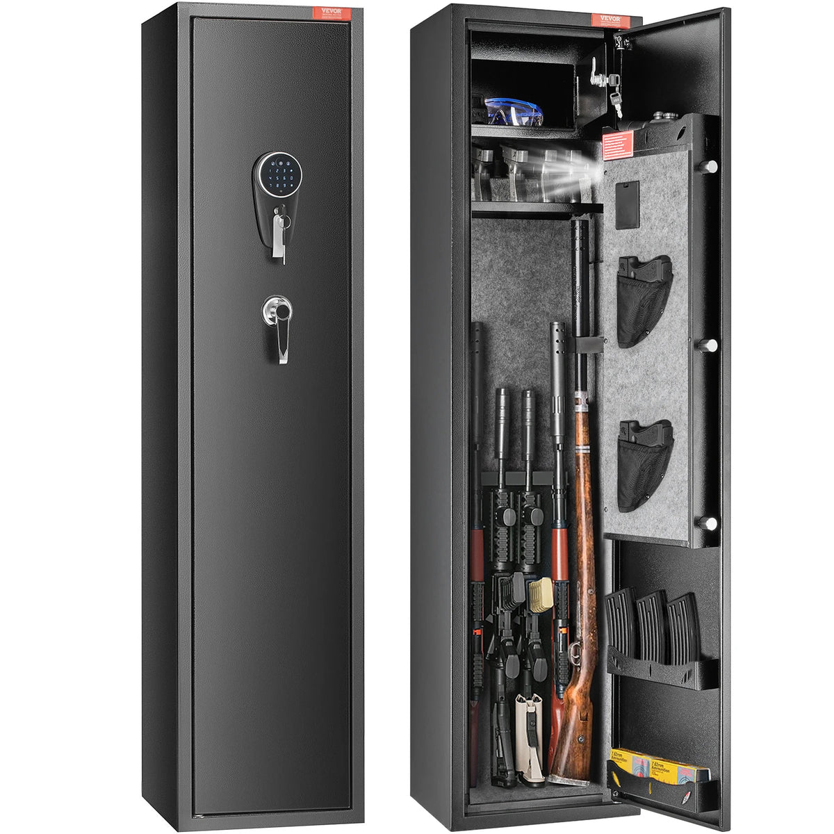 SucceBuy Digital Keypad Gun Safe Cabinet For Long Guns And Pistols