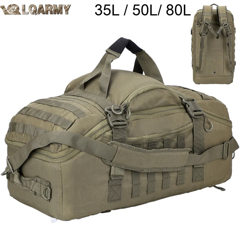 LQARMY Molle Tactical Backpack For Hiking Camping Travel