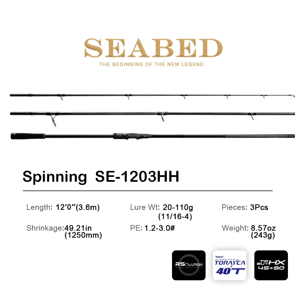 Pure-Lure Seabed Spinning Rod For Sea Bass High Carbon