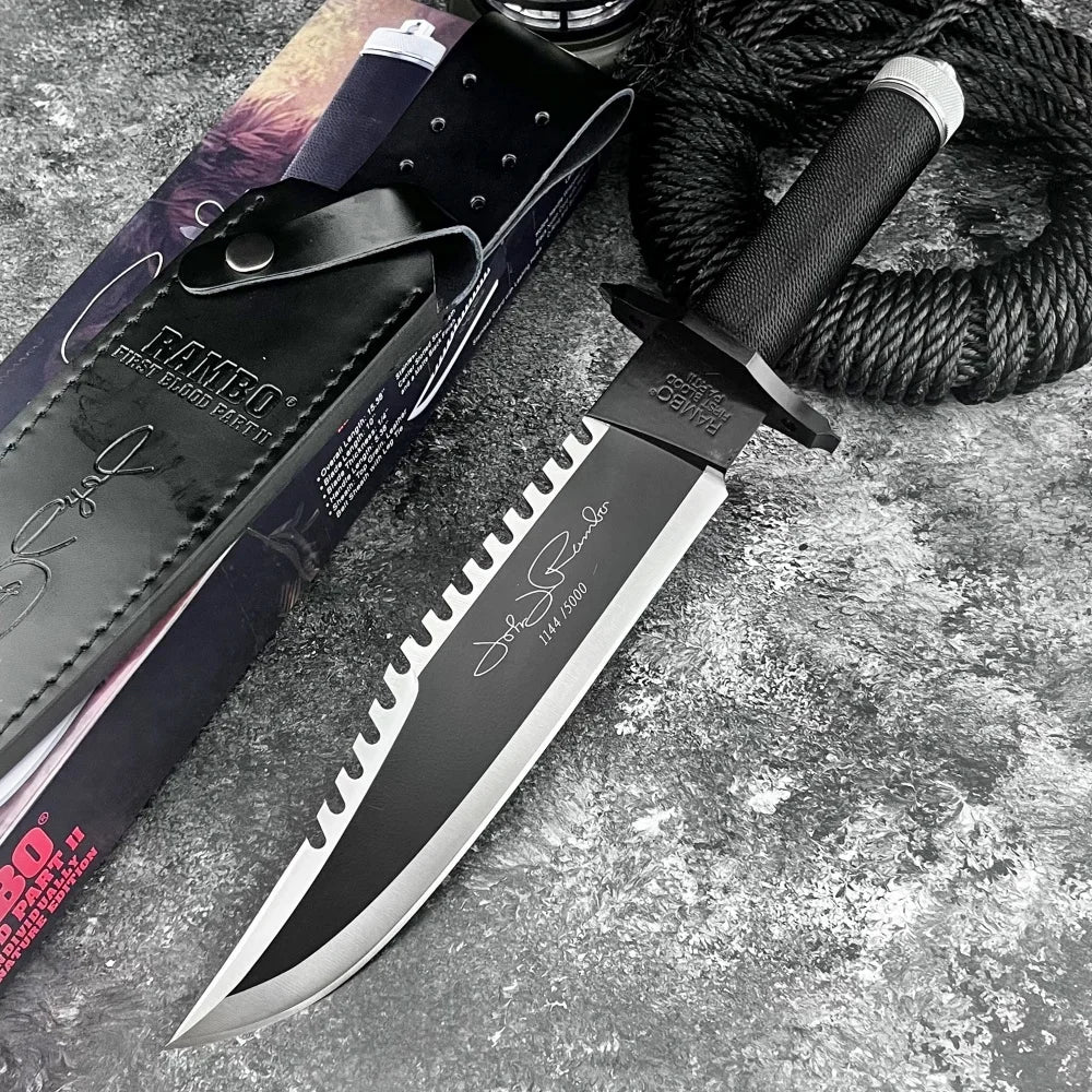 DIY Rambo Fixed Blade Knife For Outdoor Hunting And Survival