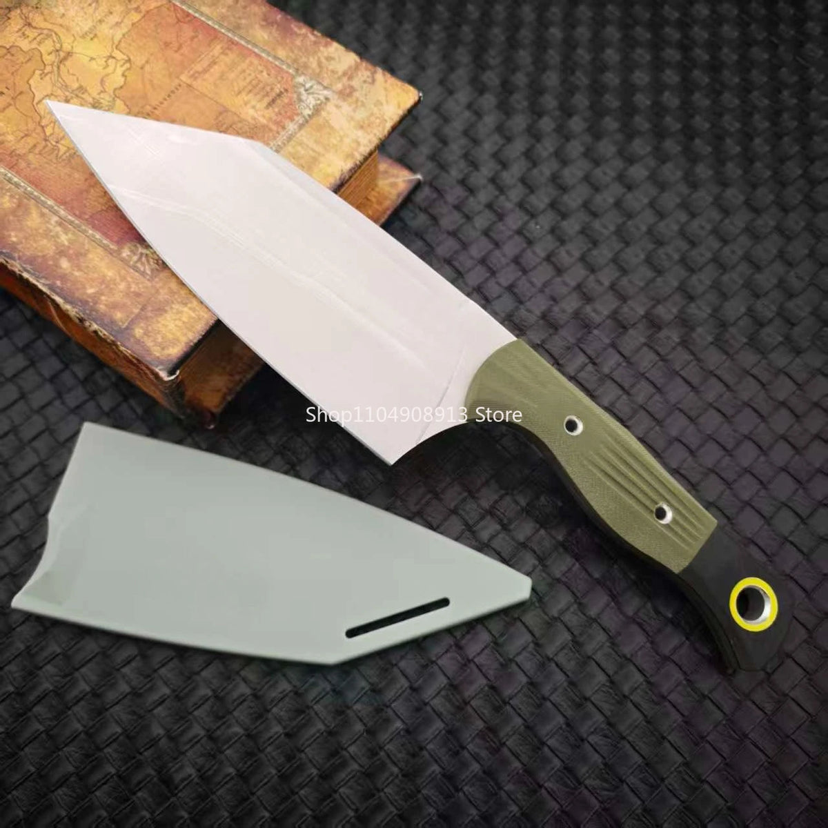 Heavy Duty G10 Handle Stainless Steel Fixed Blade Utility Knife