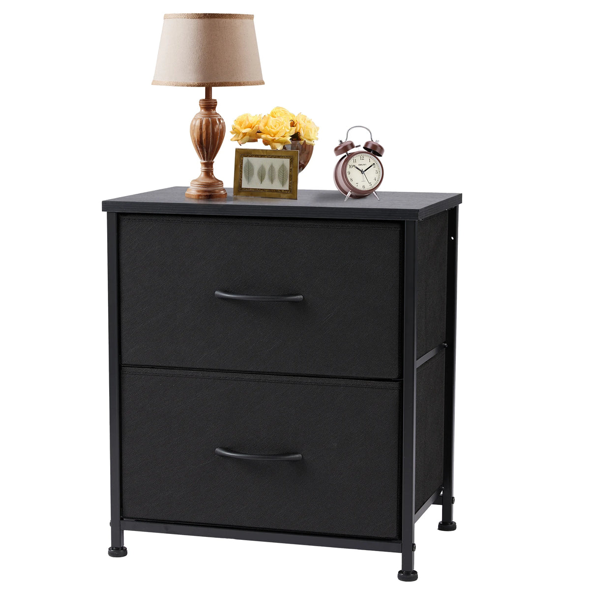 JHK Minimalist Nightstand Bedside Table With Storage Drawers