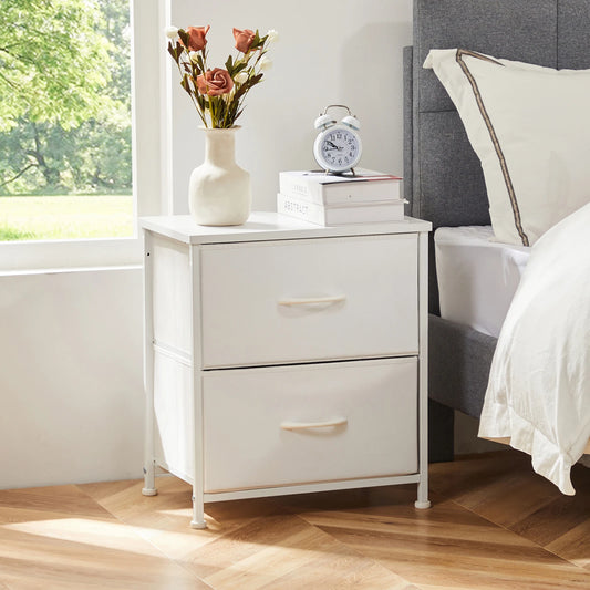 JHK Minimalist Nightstand Bedside Table With Storage Drawers