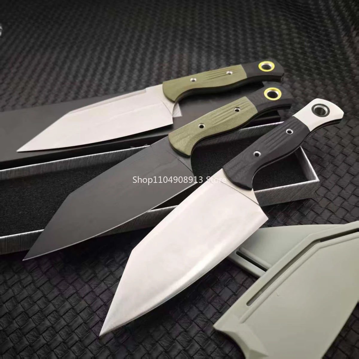 Heavy Duty G10 Handle Stainless Steel Fixed Blade Utility Knife