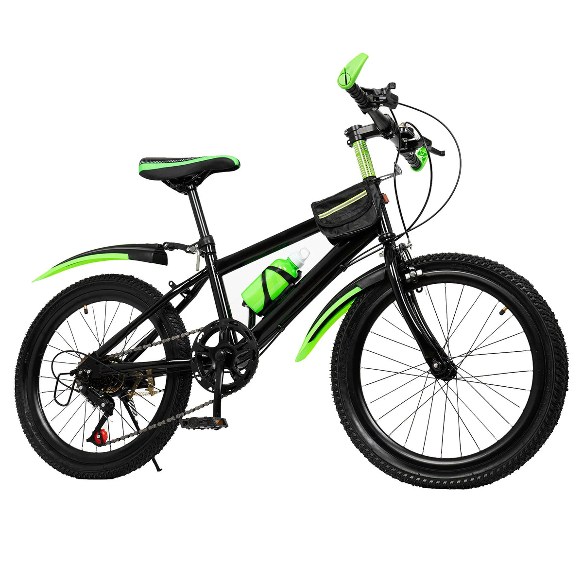 Children's Mountain Bike 7 Speed With Storage Bag And Bell
