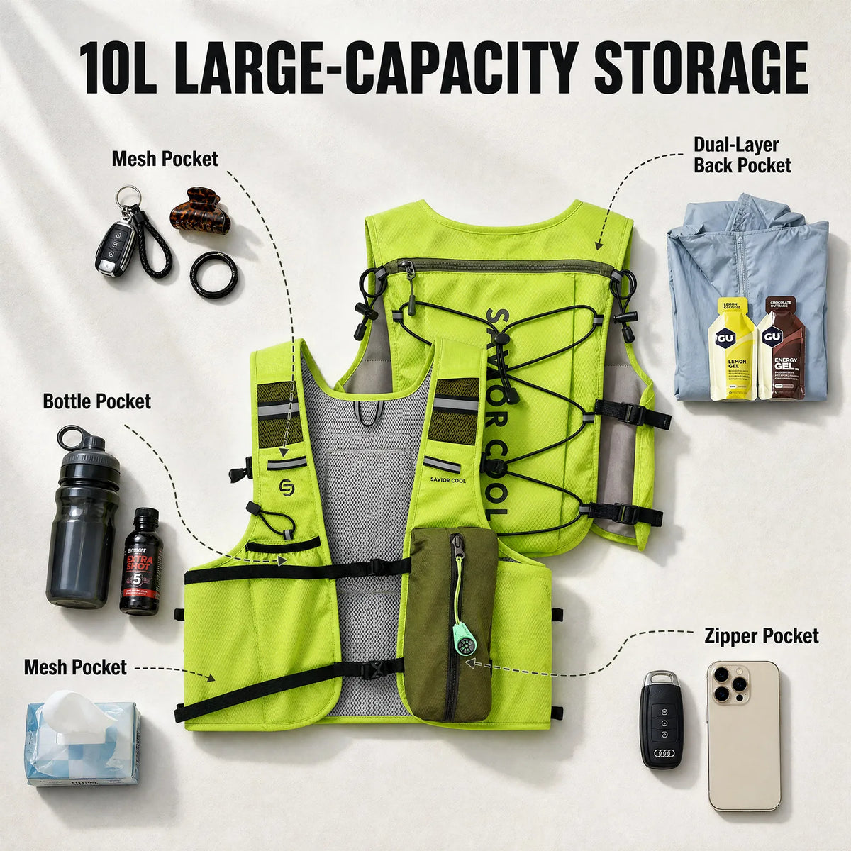 Snow Deer Tactical Cooling Vest With Integrated Water Bladder