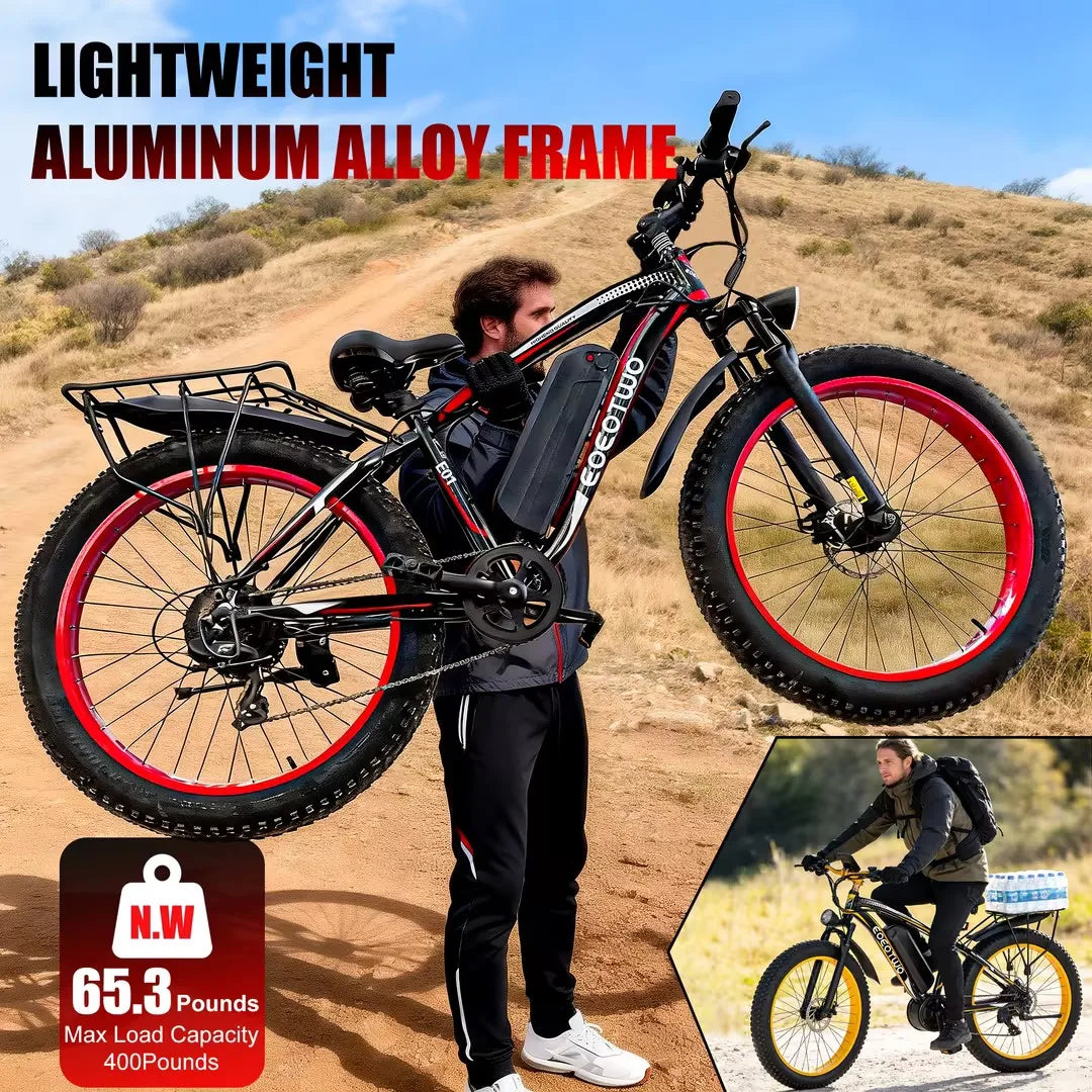 Eoeotwo Heavy Duty Ebike With Front Suspension And Rear Rack