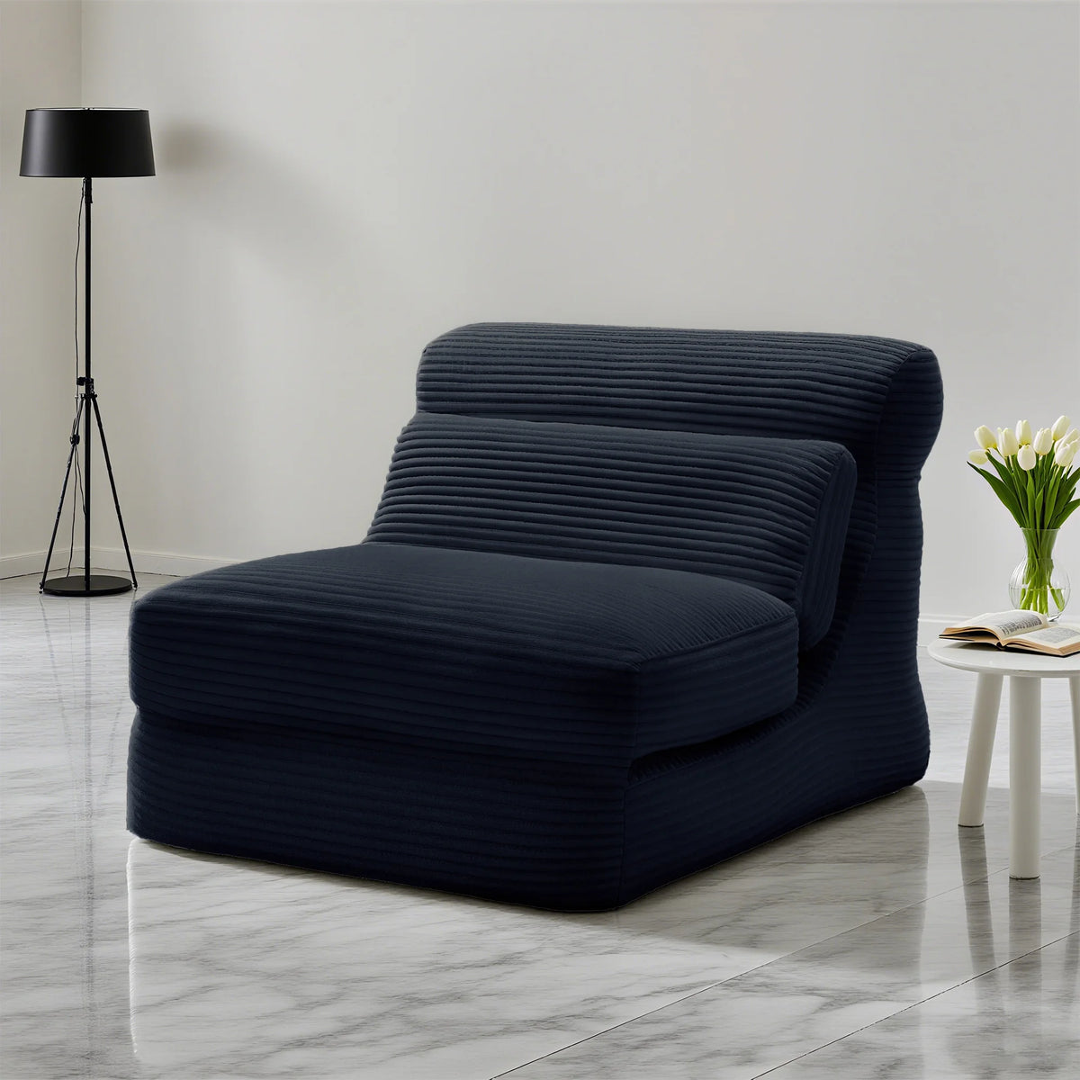 JHK Ergonomic Folding Sofa Bed With Corduroy Lumbar Support Convertible