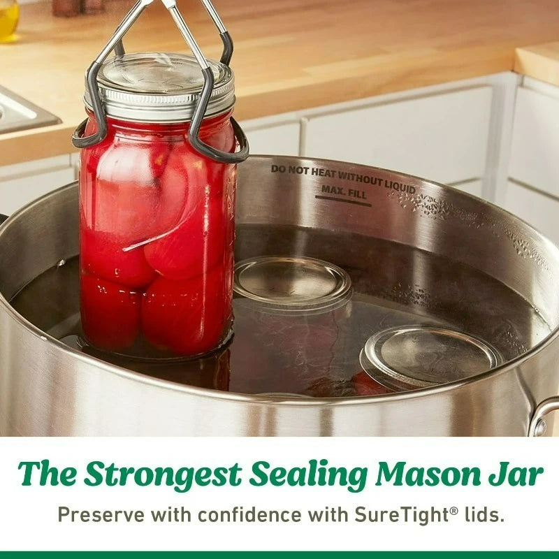 Wide Mouth Mason Jars With Lids And Rings Six Pack