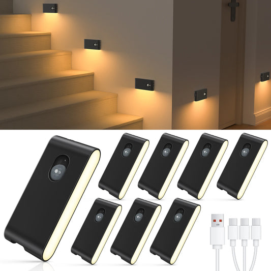 Willed Motion Sensor Stair Lights Wireless Battery Rechargeable Night Lights