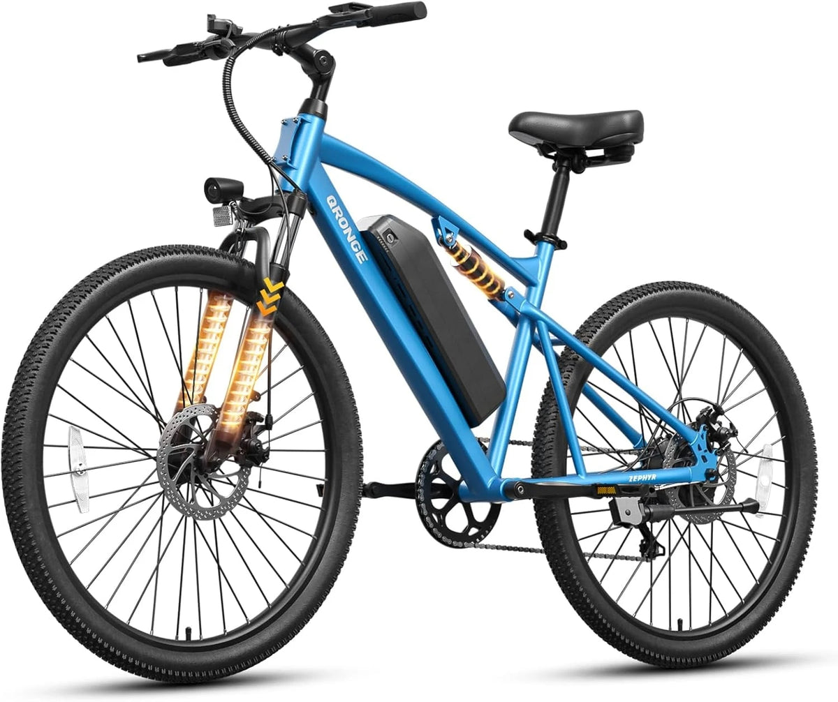QRONGE Zephyr Electric Bike 1000W Motor Full Suspension
