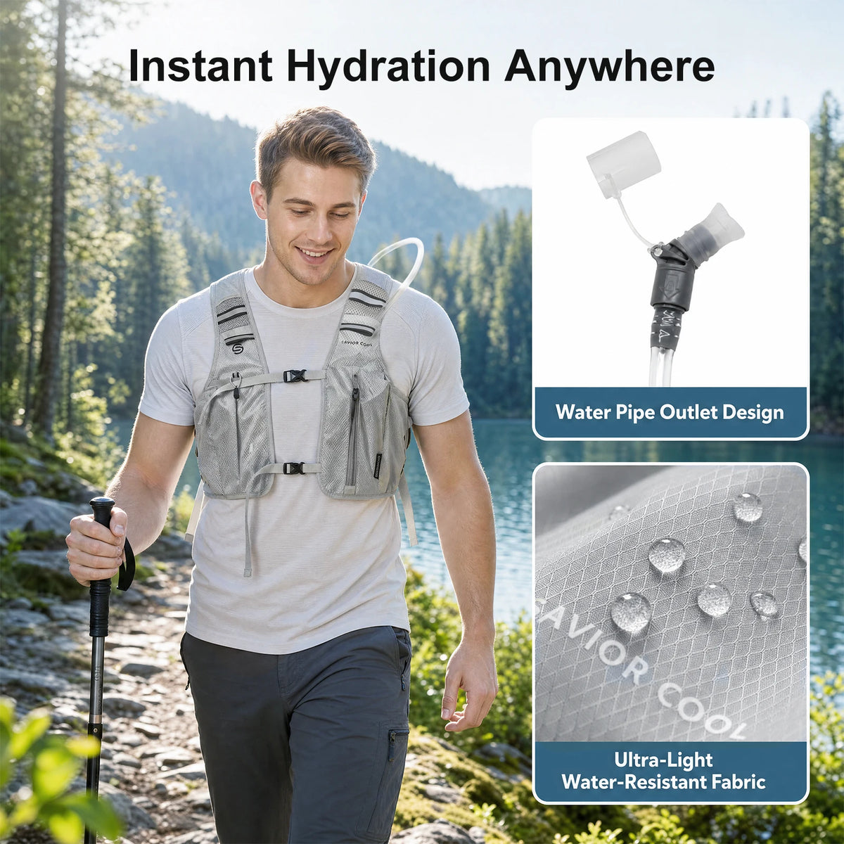 Snow Deer Tactical Cooling Vest With Integrated Water Bladder