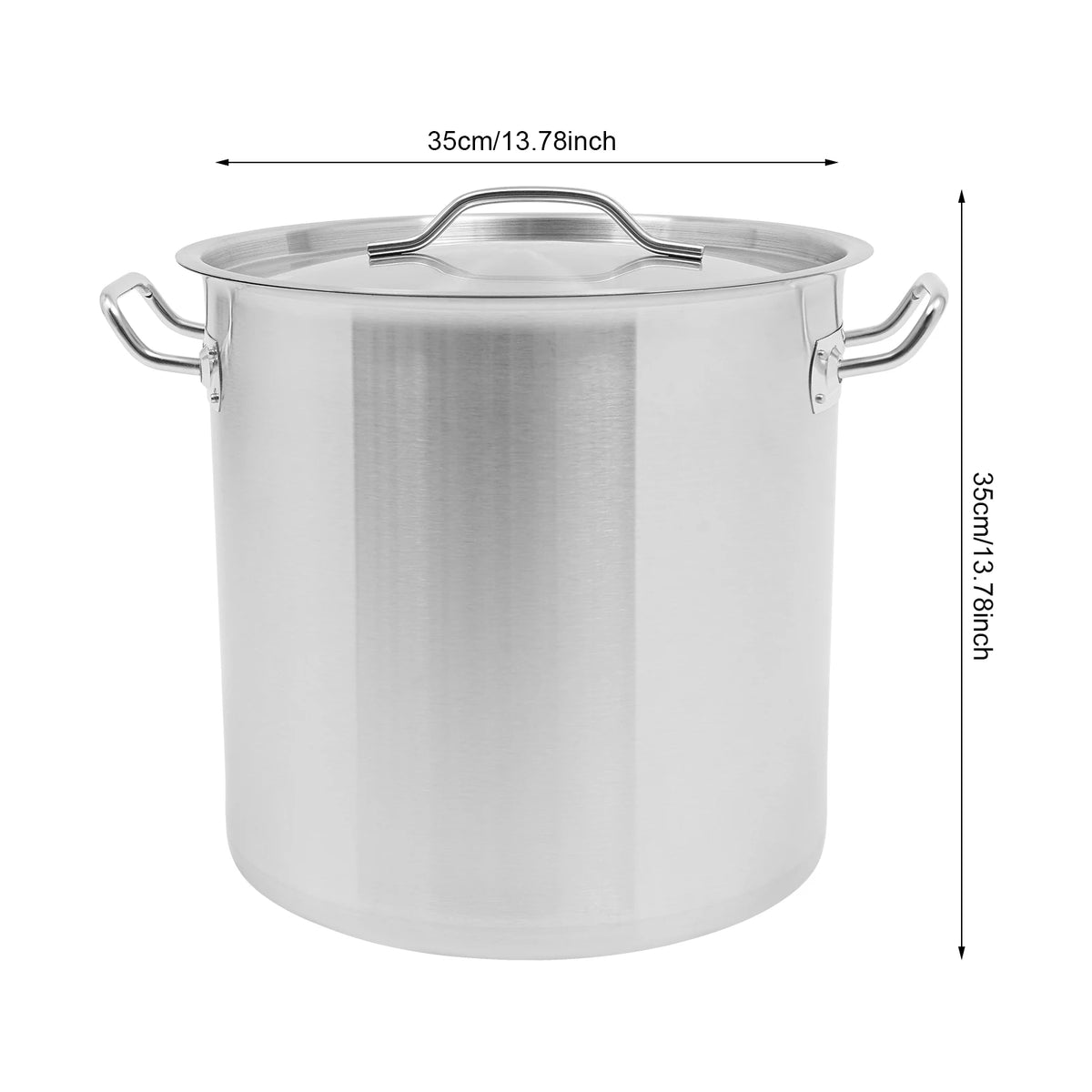 Stainless Steel Stock Pot With Lid For Family And Commercial