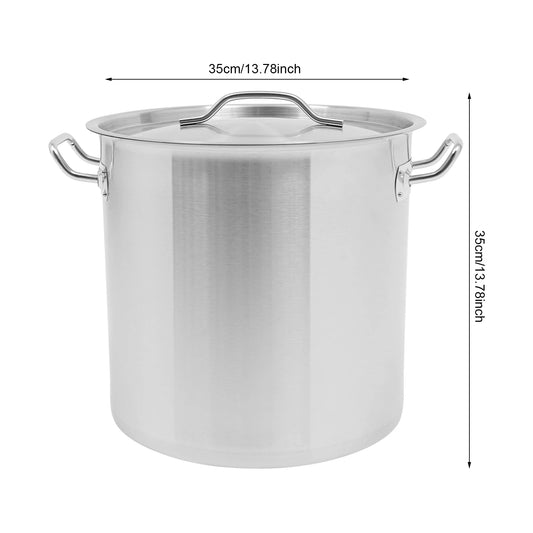 Stainless Steel Stock Pot With Lid For Family And Commercial