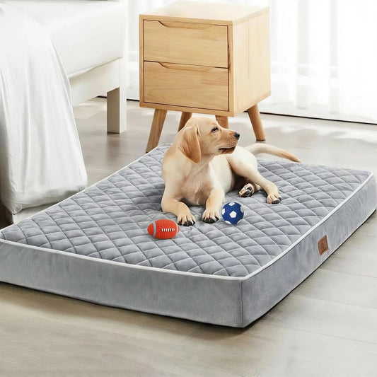 NBVCX Orthopedic Waterproof Dog Bed Removable Cover Multi Needle Quilting