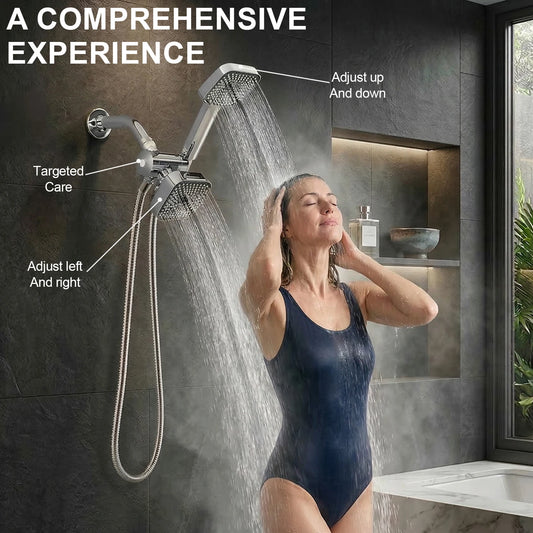 High Flow 2 In 1 Wall Mounted Shower Head Set