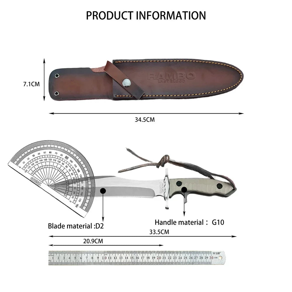 DIY Mk9 D2 Steel Outdoor Straight Knife With G10 Handle