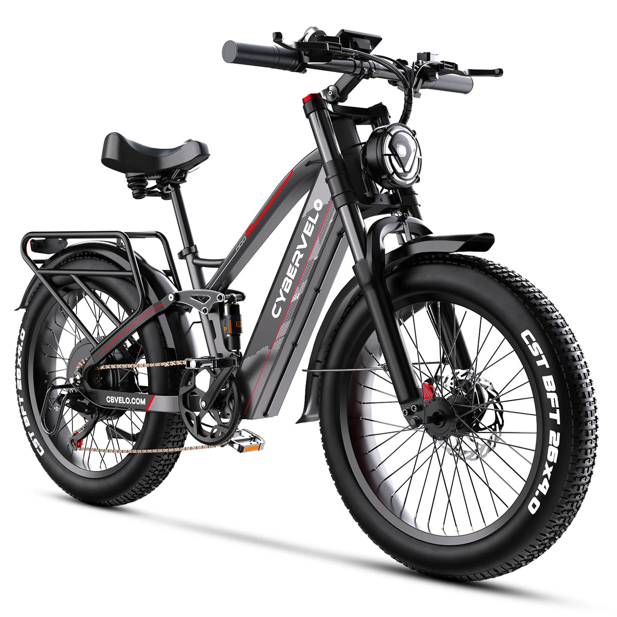 Cybervelo 5000W Peak Fat Tire Electric Bike Mountain Commuter