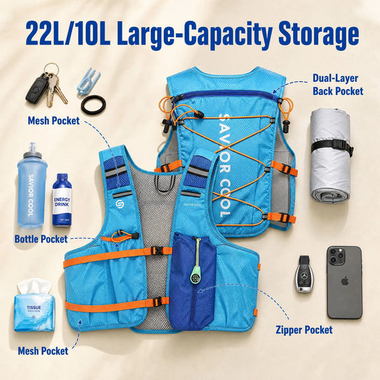 Snow Deer Tactical Cooling Vest With Integrated Water Bladder