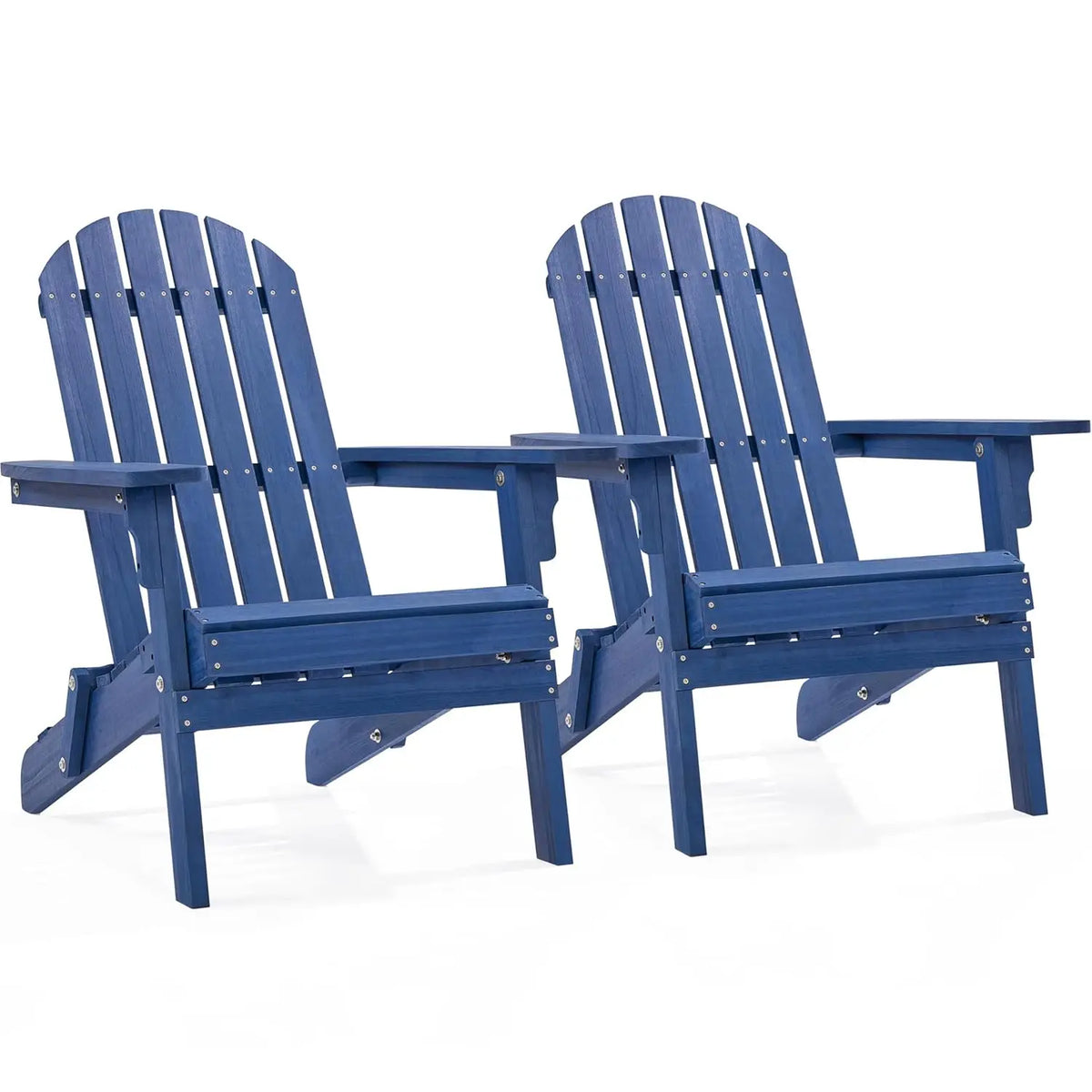 Folding Adirondack Chairs Set of 2 Weather Resistant Fir Wood