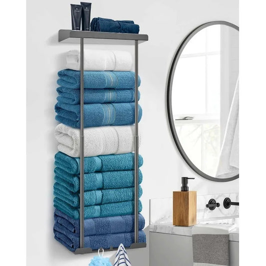 Double Stainless Steel Wall Mounted Bathroom Towel Rack