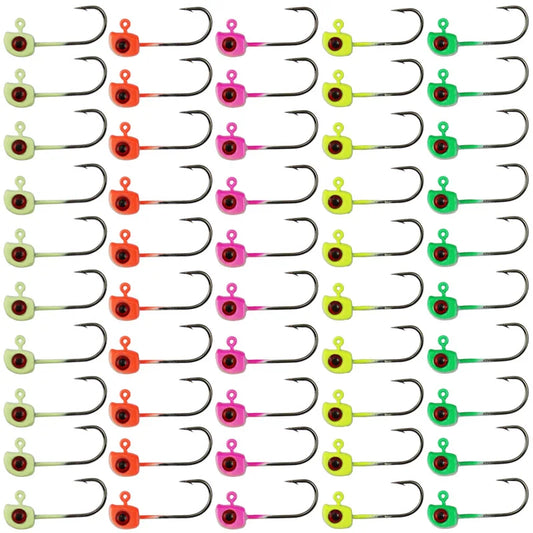 50Pcs Swimbait Jig Heads Fishing Hooks Crappie Jig Head for Crappie Bass Trout Ice Fishing Fly Fishing Freshwater Saltwater