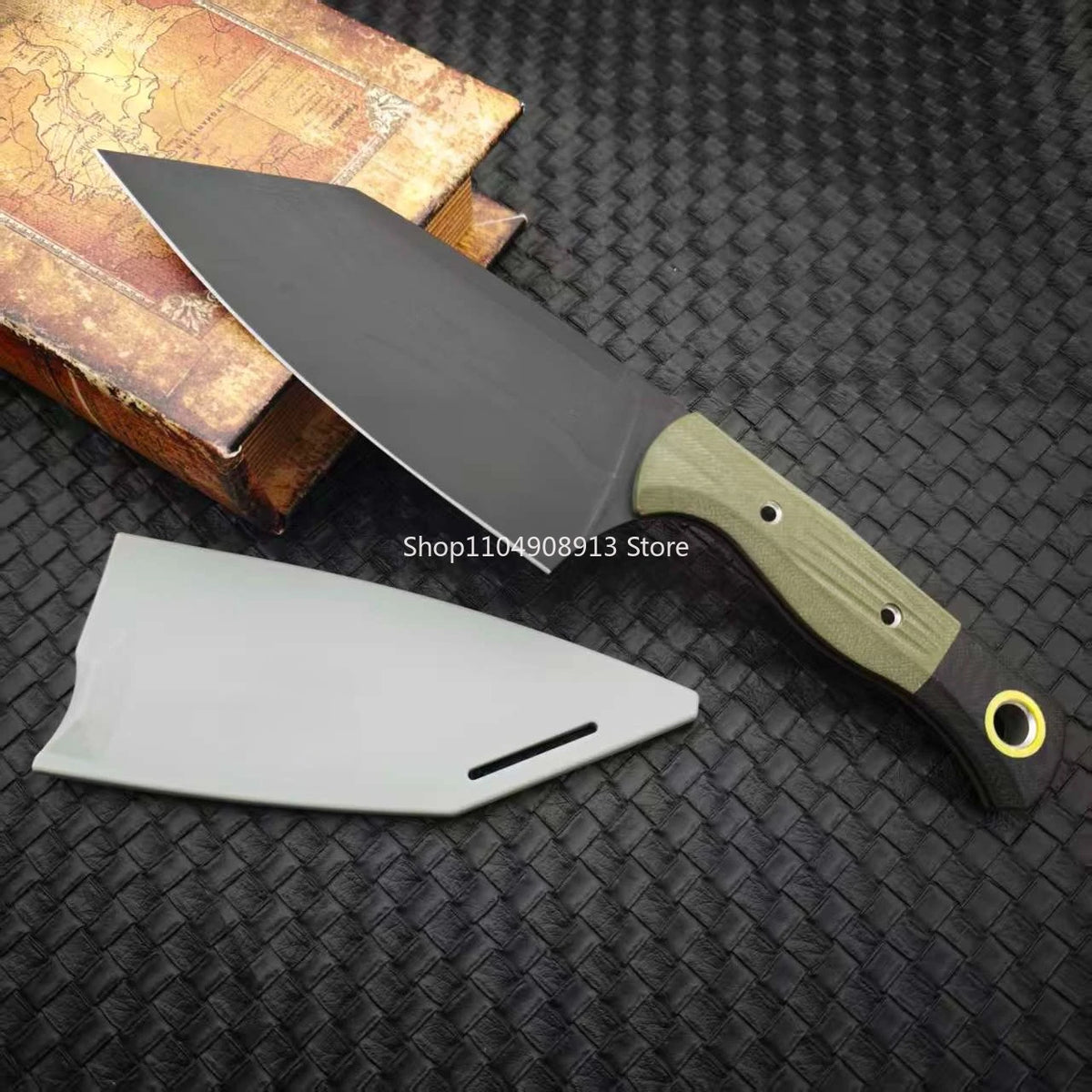 Heavy Duty G10 Handle Stainless Steel Fixed Blade Utility Knife