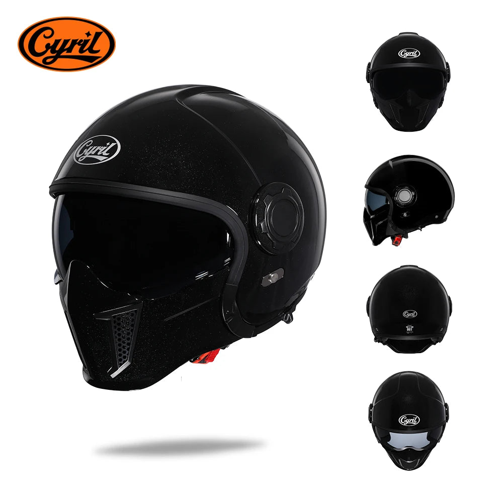 Cyril OP12A Modular Full Face Motorcycle Helmet With Dual Lens