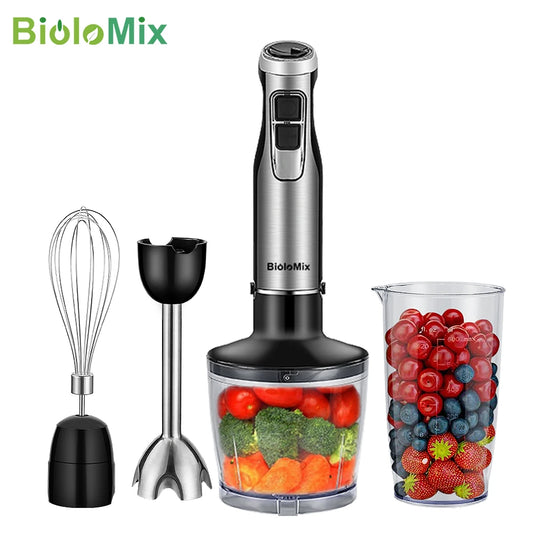 Biolomix 1200W 4-in-1 Immersion Blender With Chopper
