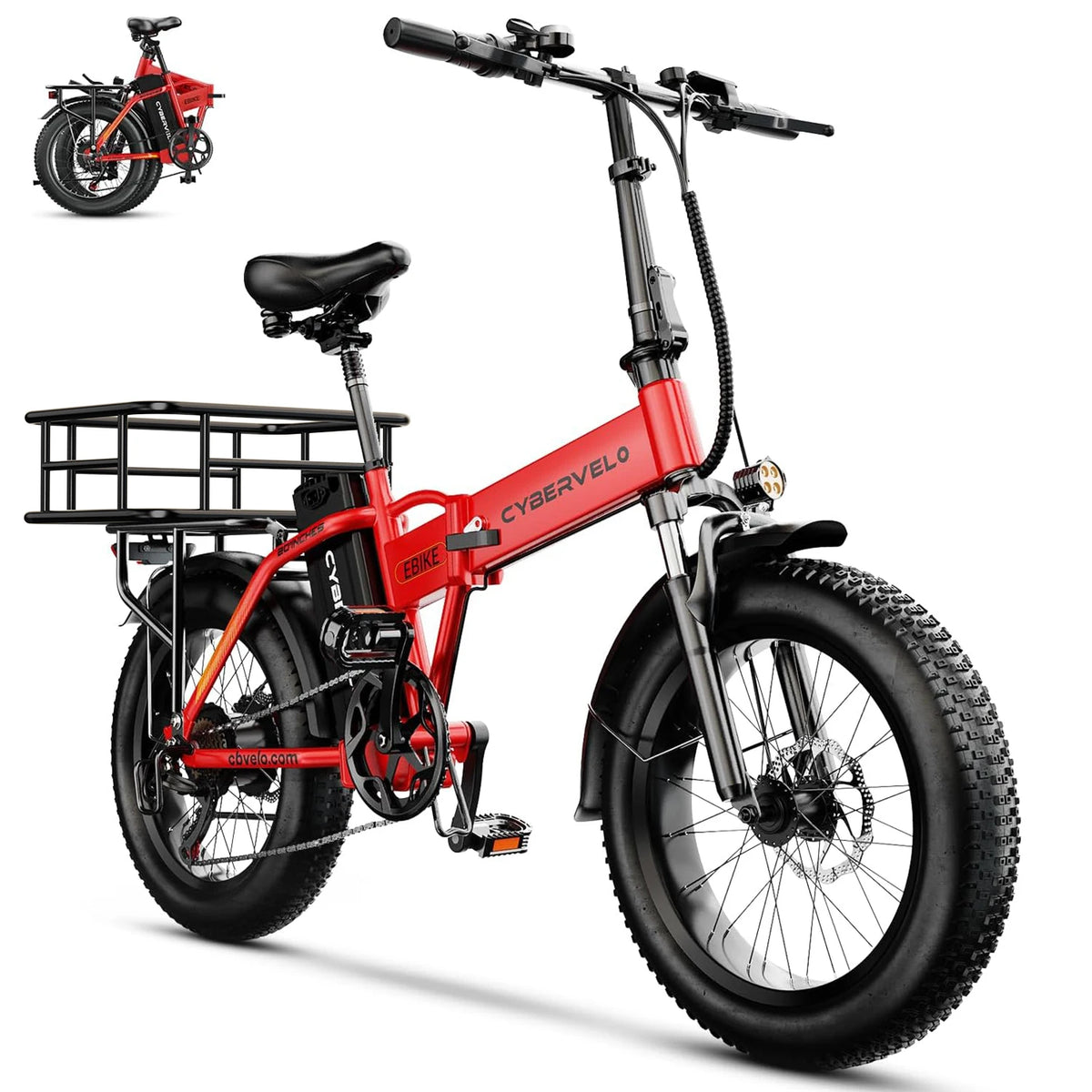 CYBERVELO EK4 Folding 1000W Electric Bike 48V Battery