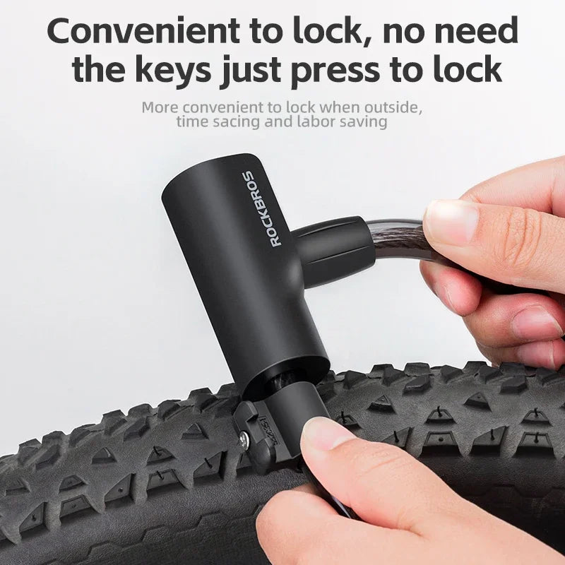 ROCKBROS Portable Anti Theft Cable Lock For Bikes And Scooters