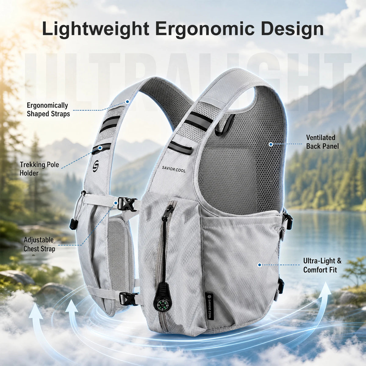 Snow Deer Tactical Cooling Vest With Integrated Water Bladder