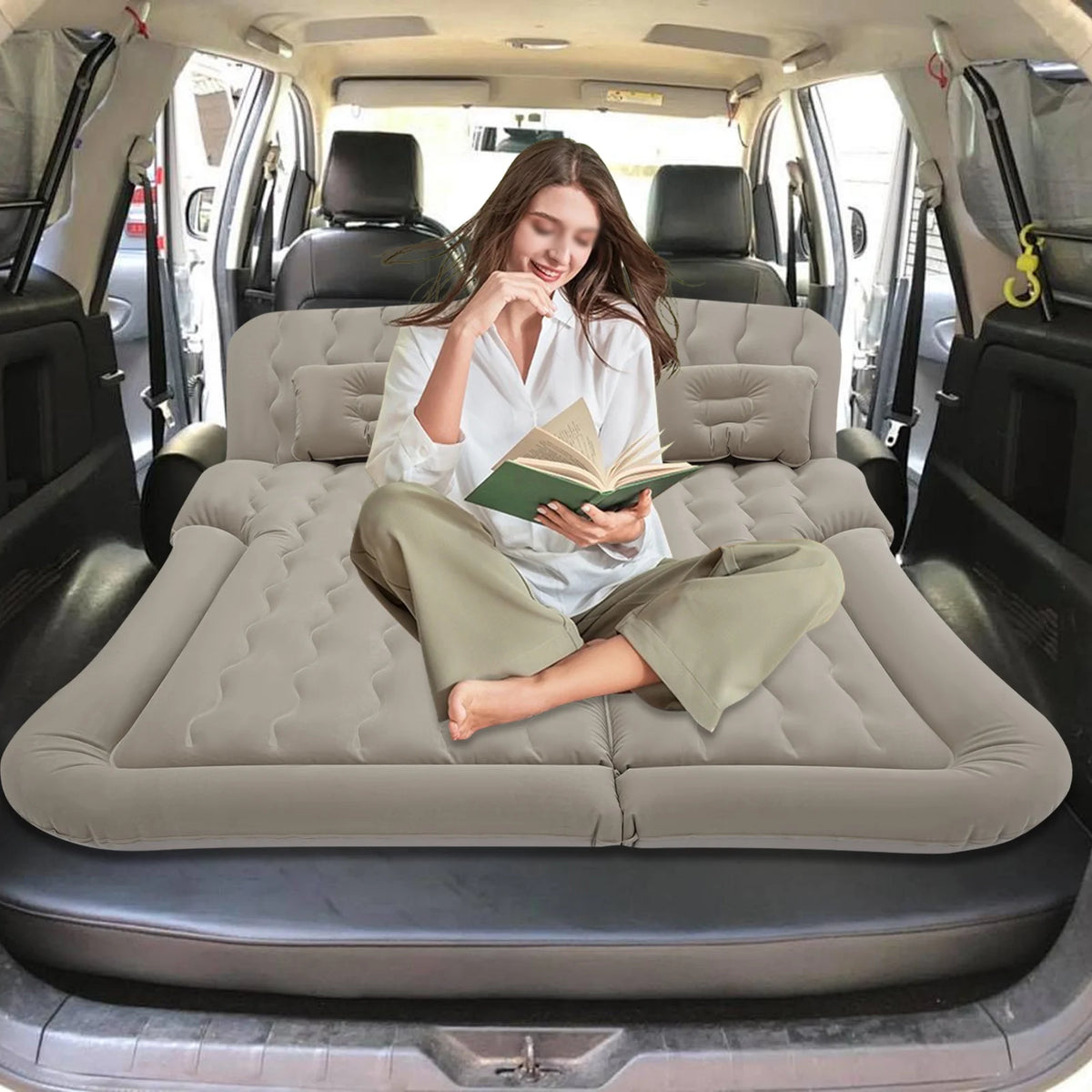 SUV Air Mattress With Pillows For Car Camping And Travel