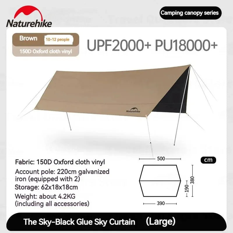 Naturehike Waterproof Sun Shelter Canopy For Family Outdoor Beach Tent