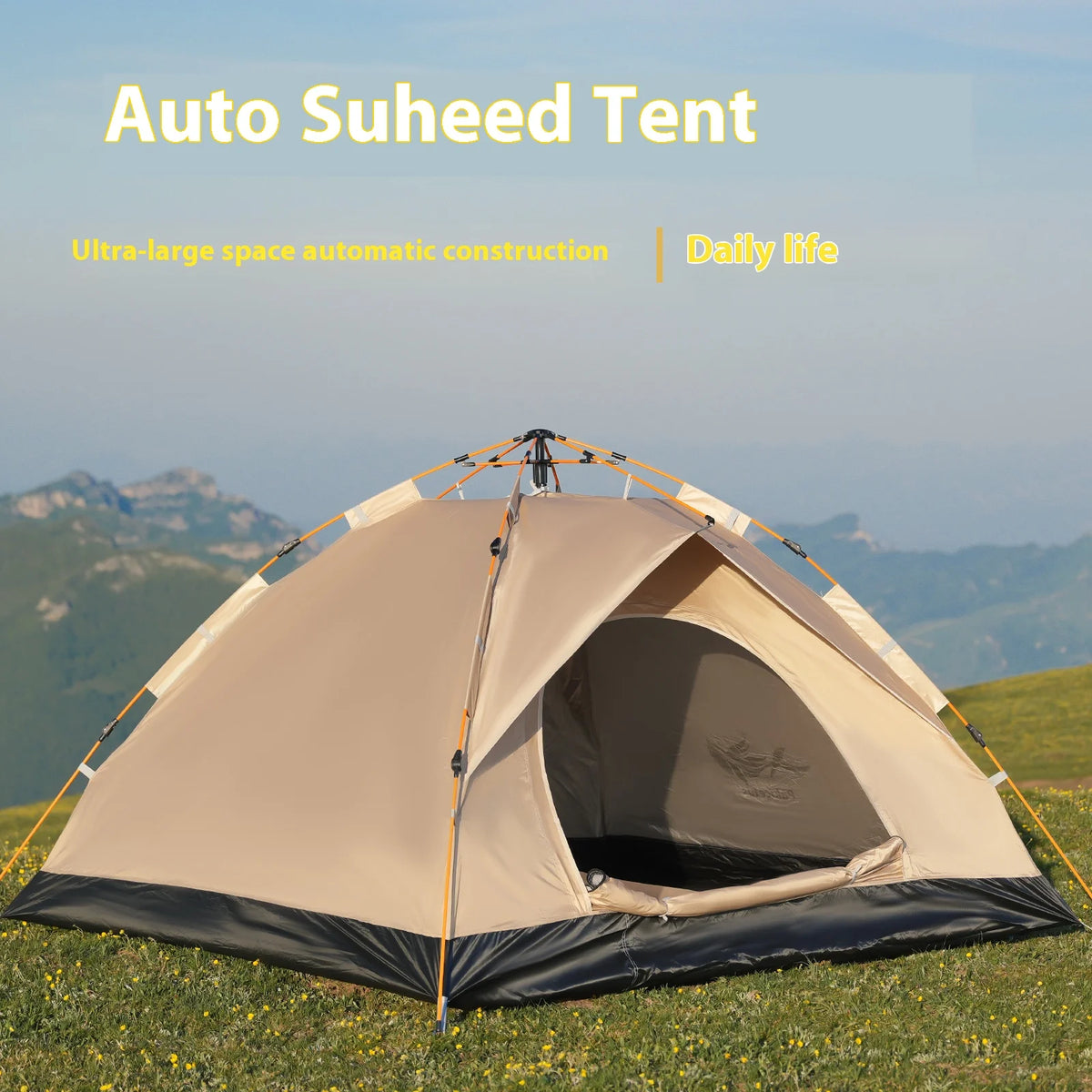Pakicetus Instant Golden Tent Sun And Rain Shelter For Beach And Camping