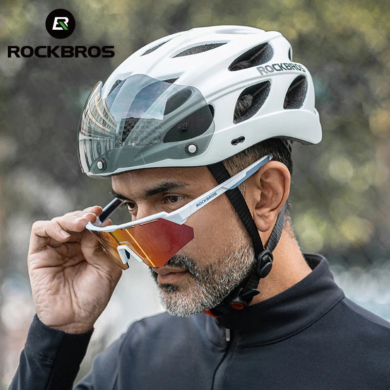 ROCKBROS Cycling Helmet With Goggles Unisex Lightweight Protection