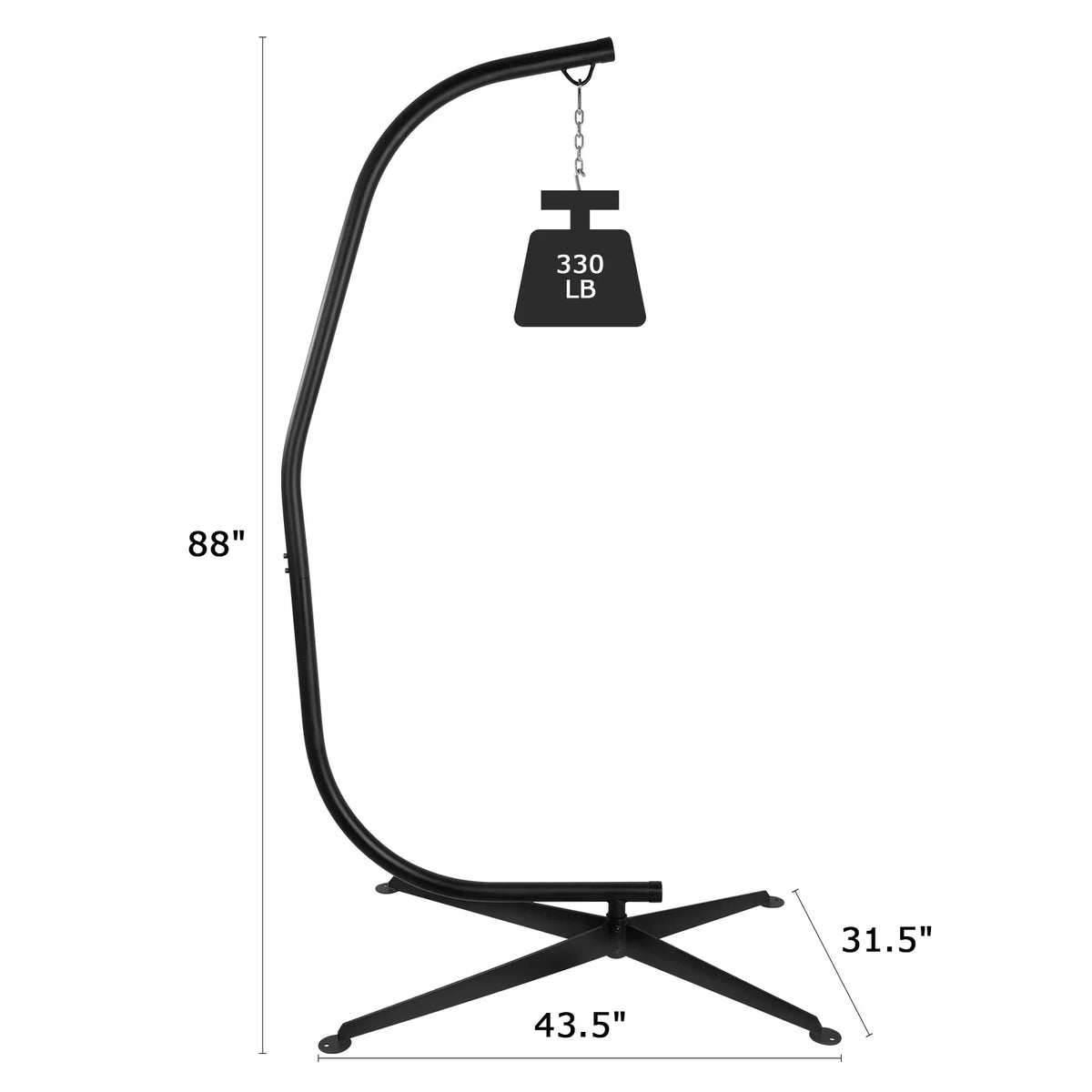 Homfa 330 Lb Heavy Duty Metal C Stands Hanging Chair